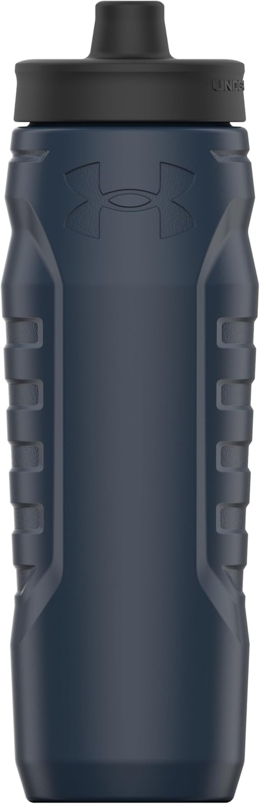 Under Armour Squeeze Water Bottles, 32 oz Water Bottles, Sideline Sports Water Bottle with Quick-Shot Lid, Quick & Easy Hydration, Gym Water Bottles, Squeeze Bottle, 1 32oz Bottle