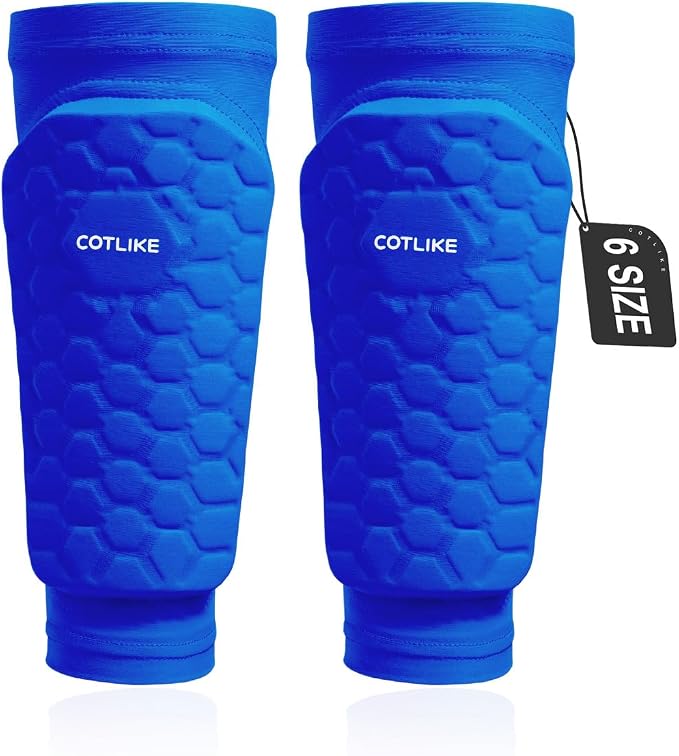 Soccer Shin Guards for Kids Youth Adults, Ski Shin Guards Sleeves for 2-18 Years Old Boys Girls Men, Calf Compression Sleeve with Honeycomb Pads, Espinilleras de Futbol para Hombres