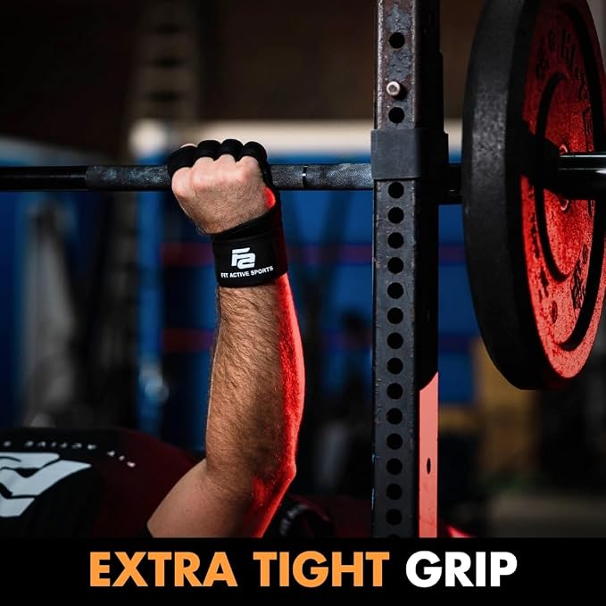 Gripper Weight Lifting Gloves with Wrist Wraps - Extra Grip & Padding for Lifting, Gym Workout, Cross Training Fitness, & Weightlifting. for Men & Women. No Calluses