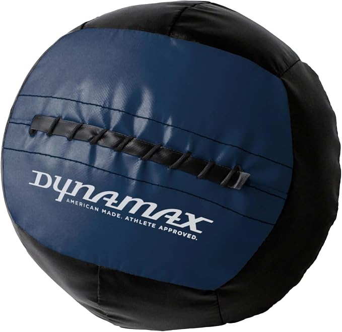 Dynamax Standard Medicine Ball, 4–30 lb Soft Shell Wall Ball, 14-Inch Weighted Exercise Ball for Strength Training, Core Workouts, Conditioning & Functional Fitness