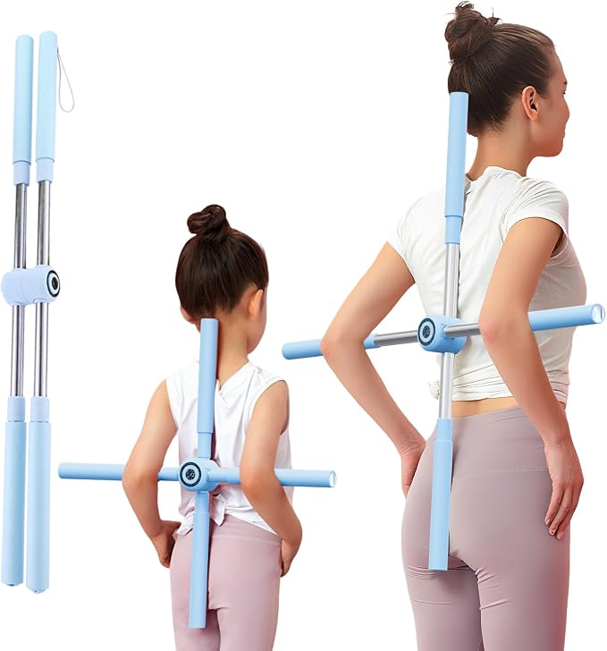 Yoga Stick, Posture Correction Stick for Women and Men, Relieve Back Pain, Upper and Lower Back Stretchers and Straighteners, 24.4-36.2 Inch Stretching Stick Neck Hump Corrector Stretching rod