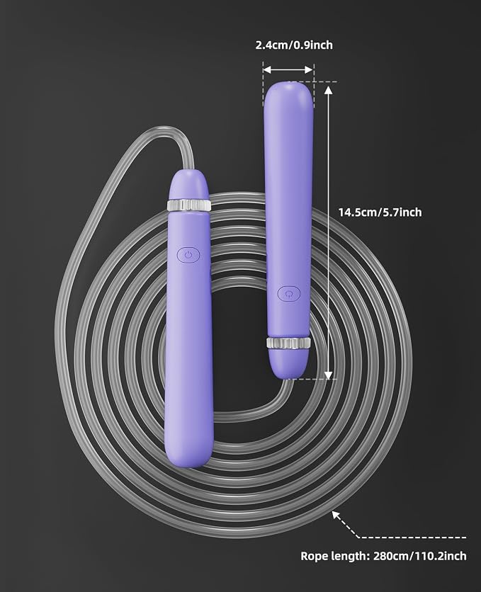 LED Jump Rope for Kids, Glow in The Dark Fun Fitness Gift | Rechargeable, 180-day battery, 9.2ft for ages 6+, colorful LED modes, birthday gift, outdoor fun