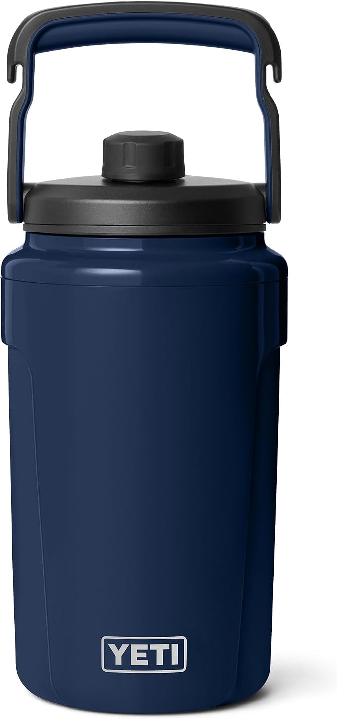YETI Silo Half Gallon Insulated Chug Cap Water Jug – Leakproof, Lightweight Sports Bottle with Fence Hook Handle – Keeps Drinks Ice-Cold – Ideal for Gym, Sports & Tournaments, Navy