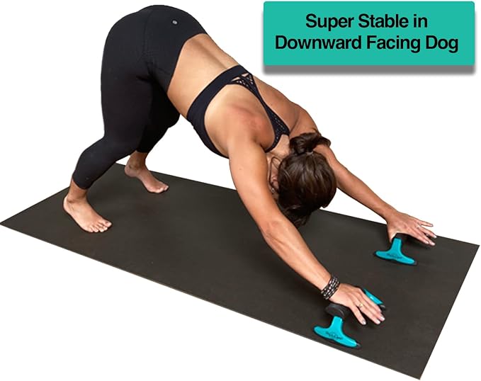 Premium Quality Wrist Alignment Yoga Blocks to Eliminate Wrist Pain in All Poses - Great for Yoga, Pushups and Pilates. Set of 2 with Instruction Card