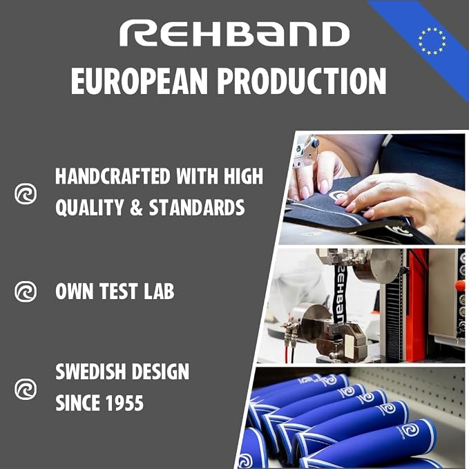 Rehband Original Knee Sleeve 7mm Neoprene Compression Knee Support, Ideal for Weightlifting, Powerlifting, Strongman & Fitness