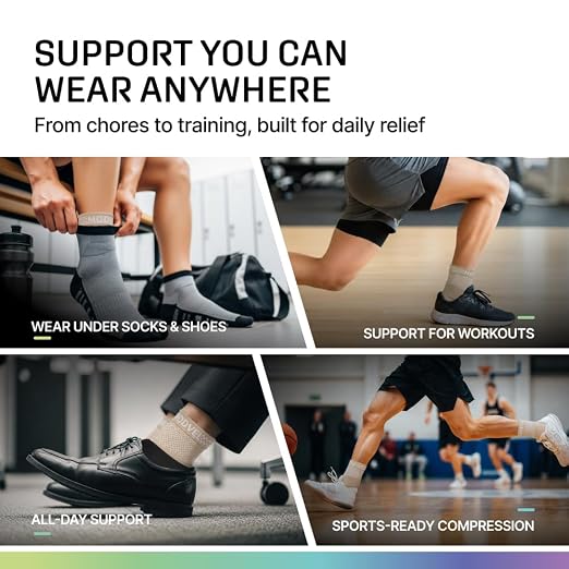 Modvel Foot & Ankle Brace Socks with Adjustable Support Strap – Compression Sleeve for Sprained Ankle, Plantar Fasciitis Relief Tendonitis & Arthritis, Stabilizing Foot & Ankle Support for Women & Men