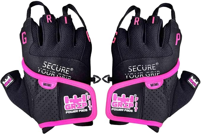 Grip Power Pads Mimi Women’s Workout Gloves – Lightweight Weightlifting Gloves with Strong Grip for Gym, Cross Training, Cycling, Pull-Ups, Climbing, Rowing & Fitness
