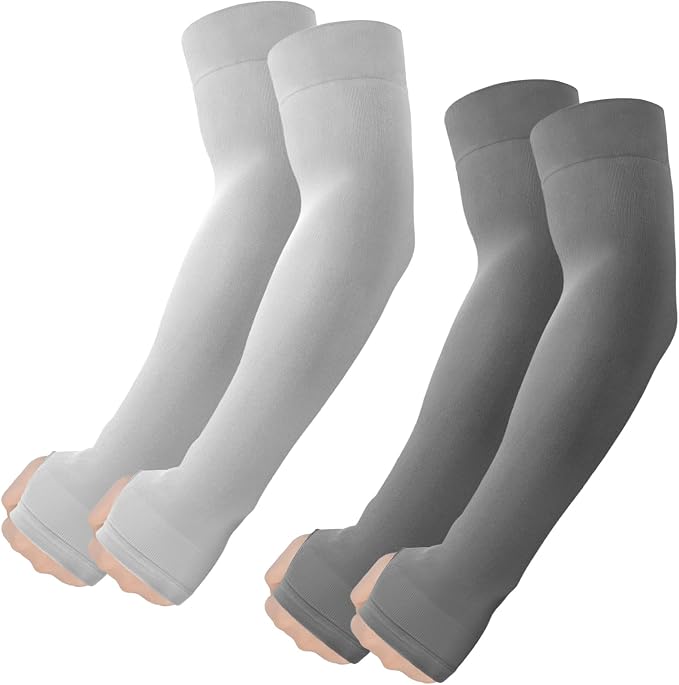 ROXUN Arm Sleeves with Thumb Hole, Cooling UV Sun Protection for Men/Women | High‑elastic fabric,compression tattoo cover up for men/women,great for outdoor activities