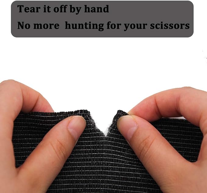 12 Rolls Elastic Self Adhesive Bandage Wrap 3 Inch, Breathable Non Woven Cohesive Bandage, Vet Wrap for Dogs, Ankle Sprains Swelling Tape, Sports Athletic Tape Black