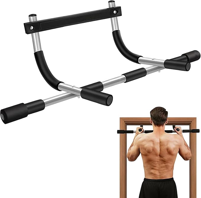 MOMODA Doorway Pull Up Bar, Home Gym Fitness Chin-Up Bar for Door Frame
