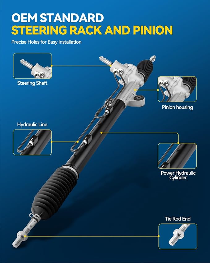 PHILTOP Power Steering Rack and Pinion Assembly for 98-02 Accord | 1998-2000 Accord 3.0L, Accord Coupe, 2001-2002 Accord 3.0L Sedan Replace No.53010S87A01, 53601S84A02, 53601S87A02, 261791