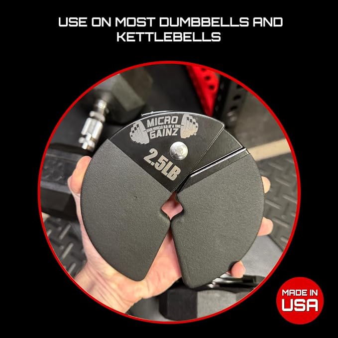 Micro Gainz 2.5LB Dumbbell Fractional Weight Plates, 4-Piece