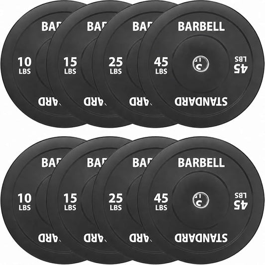 Mikolo Olympic Weight Plates, 2-Inch Rubber Weight Plates with Steel Insert, Bumper Plates for Strength Training, Weight Plate