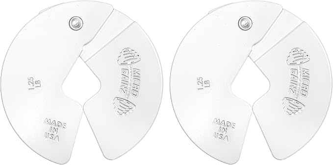 Micro Gainz 1.25LB Dumbbell Fractional Weight Plates, 2-Piece