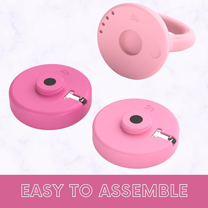 Polyfit Adjustable Kettlebell | 5 lb - 12 lb | Kettlebells Weights Set for Home Gym | Kettle Bell Sets for Women at Home | 3-in-1 adjustable design, 5/8/12 lb settings, non-slip PE coating, compact home gym storage, workout guide included