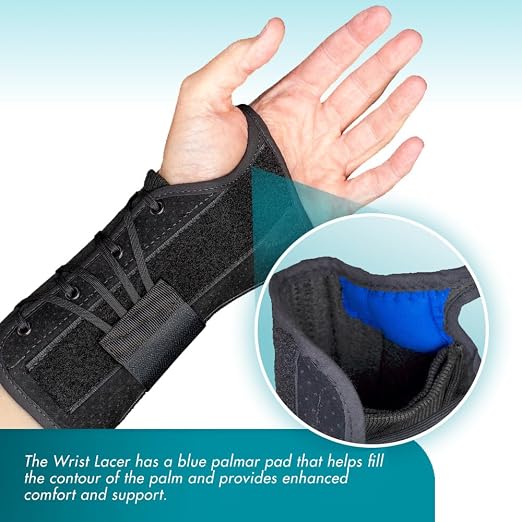 Med Spec 8" Wrist Lacer Support Brace Carpal Tunnel Left Hand Small | Adjustable Lace-Up Design Delivers Breathable Secure Fit With Customizable Compression for Lasting Comfort & Support. 223922