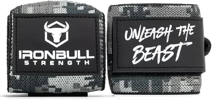 Powerlifting Wrist Wraps for Weightlifting & Bench Press - IPF Approved Heavy Duty Wrist Straps for Powerlifting, Bodybuilding & Strength Training - Competition Grade Support