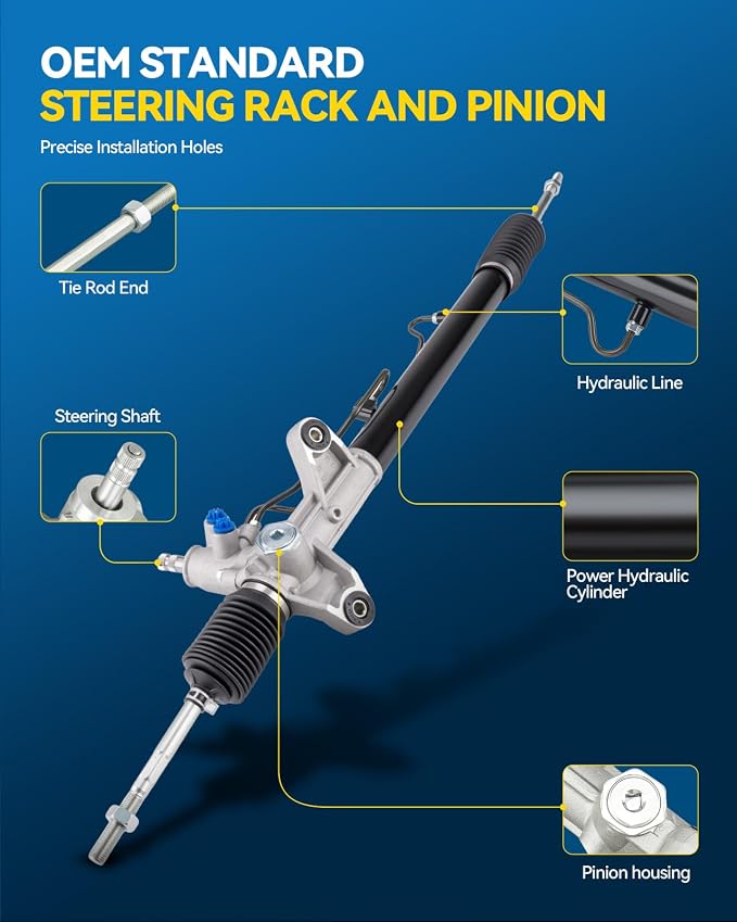 PHILTOP Power Steering Rack & Pinion Assembly for 1997 1998 1999 2001 CR-V, Hydraulic Power Steering, OEM Replacement 26-1776