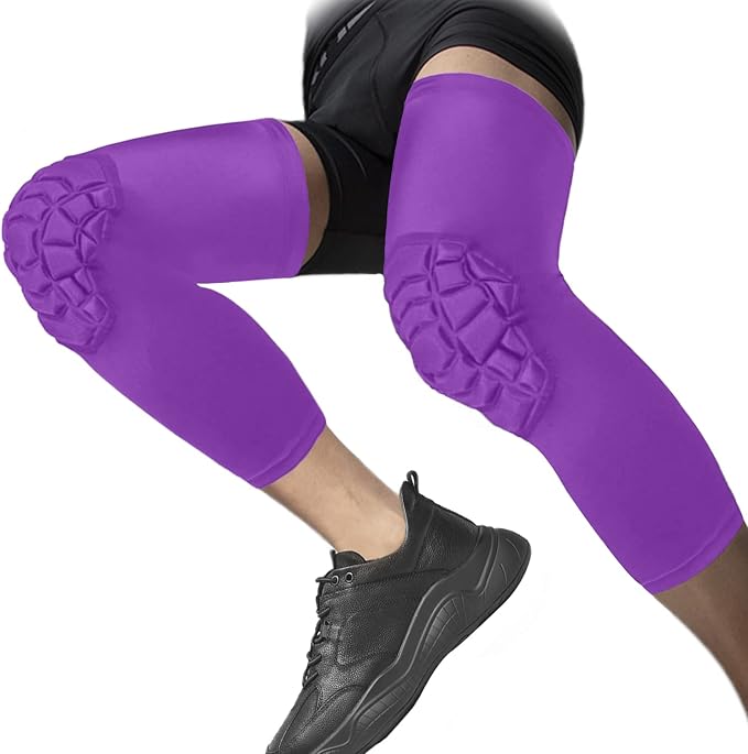 SZKANI Knee Pads Compression Leg Sleeve Knee Sleeve for All Sports Wrestling Protector Gear, 1 Pair of Knee Paded