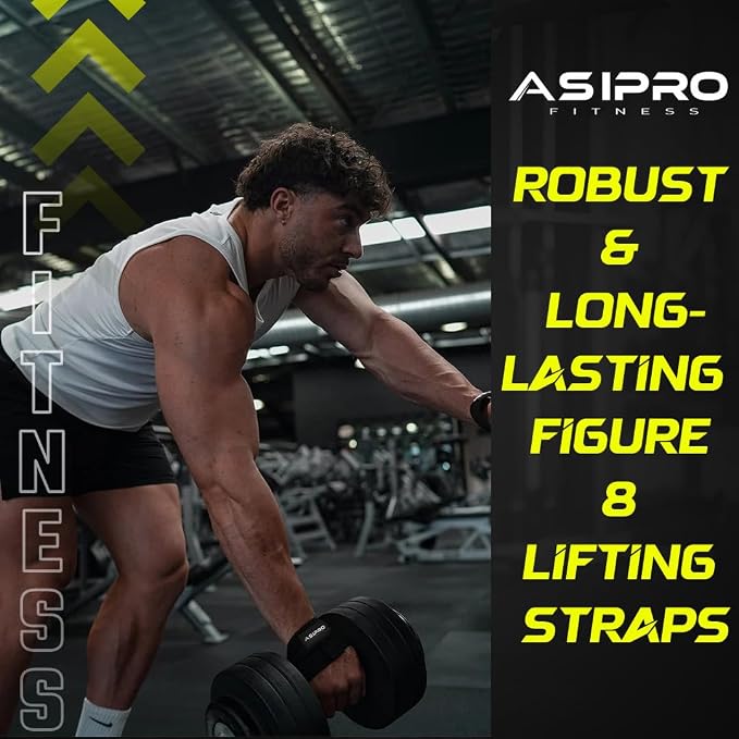 Figure 8 Lifting Straps Gym Padded for Men & Women Gym Deadlift Strap for Weightlifting, Strongman, & Cross Training Heavy Duty Lifting Strap Figure 8 Straps
