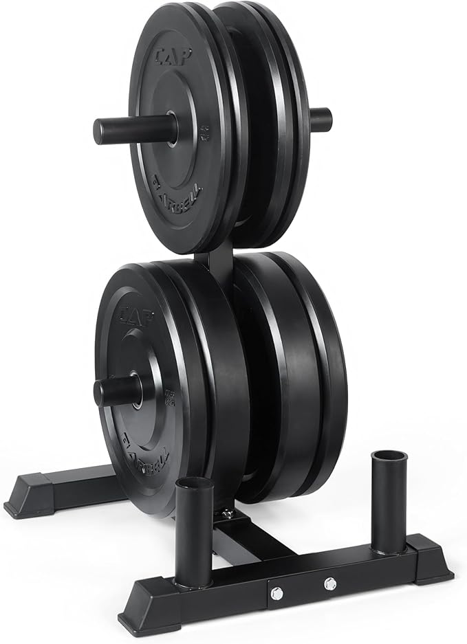 CAP 2-inch Olympic Bumper Plate Weight Set | 100-370 lbs | Multiple Colors | Storage Rack Optional