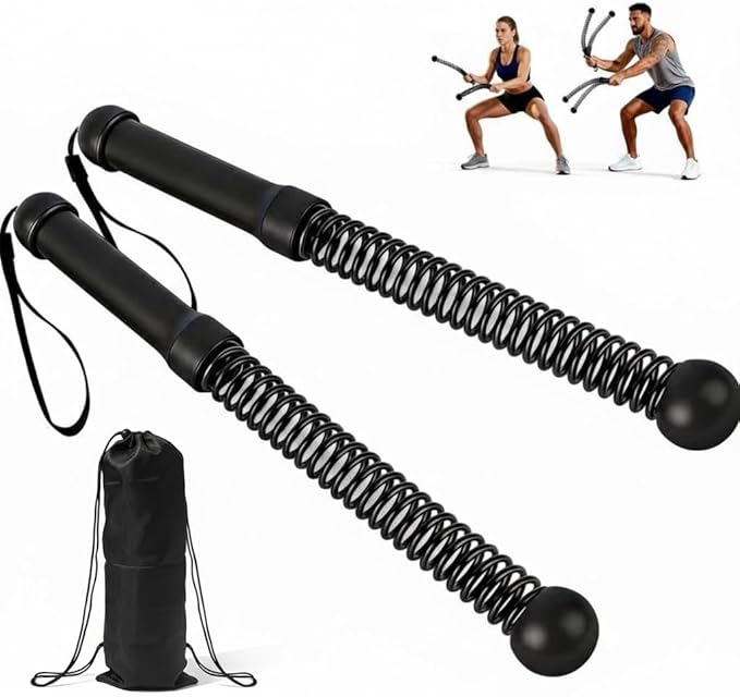 Cordless Battle Ropes,Weighted Ropeless Battle Ropes for Home Gym Exercise, Portable Full Body Workout Equipment, High-Intensity HIIT & Strength Training Gear for Men & Women (Black)