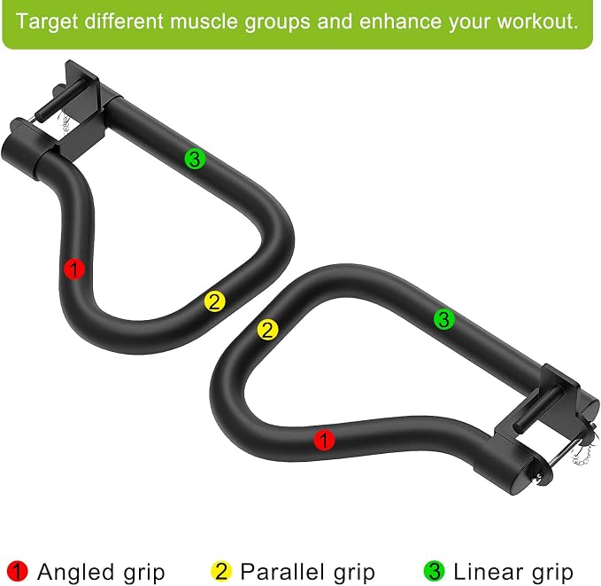 SELEWARE Dip Bar Attachment for Power Rack, 2 x 2 Tube, Multi Grip Handle | Fully Welded Steel Design, Stable Support for Dips, Pull Ups and Strength Training, Ideal for Home Gym Workouts