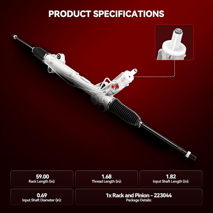 Torchbeam Power Steering Rack and Pinion Assembly Replace for Sprinter 1500 2019,Sprinter 2500 2007-2019,Sprinter 3500 2007-2019,OE 22-3044