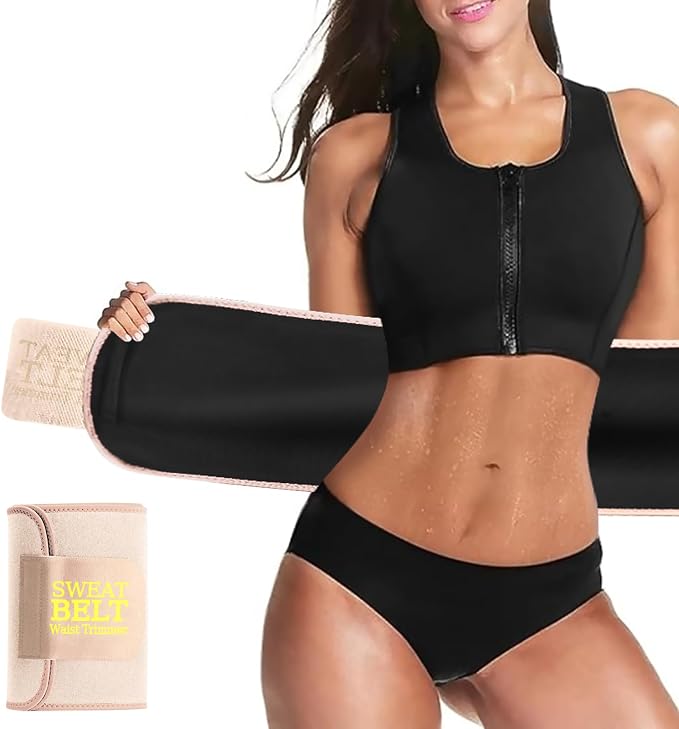 AMZBOSS Waist Trainers for Women Belly Fat, Waist Sweat Band for Women | Sweat Waist Trainer for Women, Belly Band Sweat Belt, Sweat Band for Stomach Weight Loss, Belly Wrap Waist Trimmer