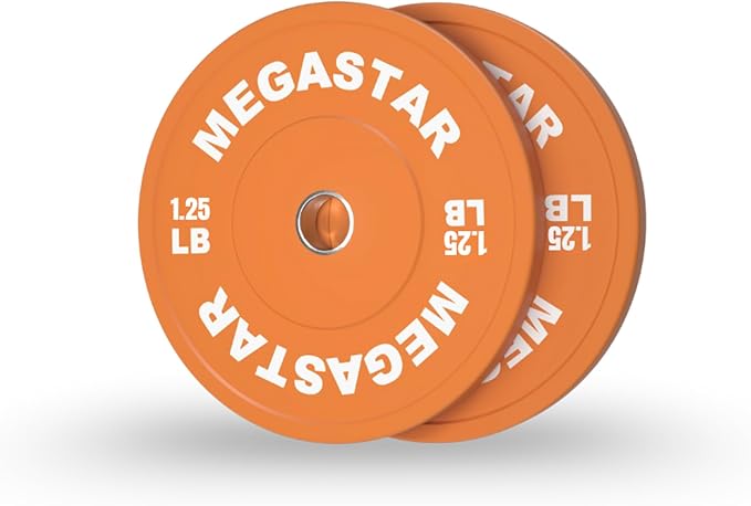 Olympic Bumper Plates, 2-Inch Rubber Weight Plates Set – Color-Coded Heavy Duty Bumper Plates for Home Gym, Strength Training & Weight Lifting