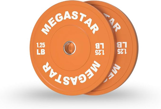 Olympic Bumper Plates, 2-Inch Rubber Weight Plates Set – Color-Coded Heavy Duty Bumper Plates for Home Gym, Strength Training & Weight Lifting