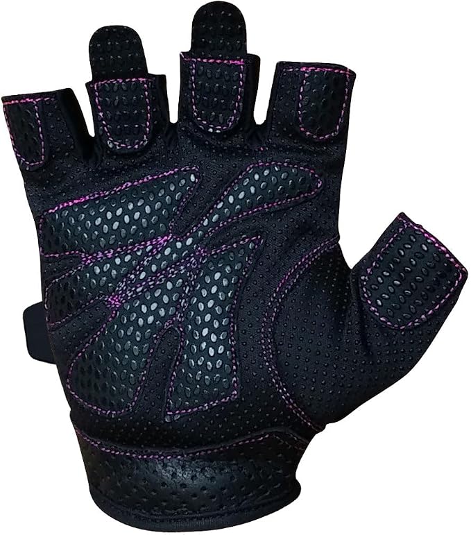Meister Women's Fit Grip Weight Lifting Gloves w/Washable Amara Leather | Breathable no-slip palm padding for strength training, dumbbells, barbells, kettlebells and cross-training