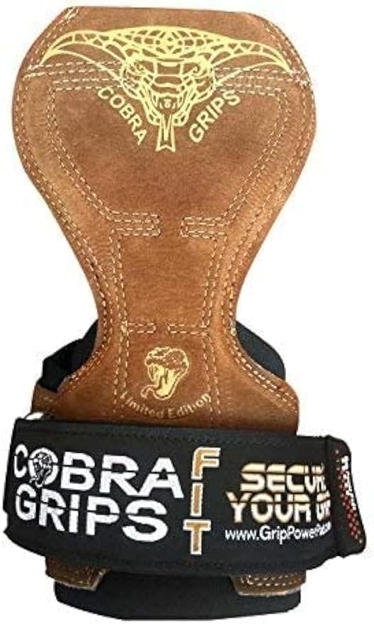 Cobra Grips Weight Lifting Gloves with Adjustable Neoprene Padded Wrist Wraps - Heavy Duty Alternative to Power Lifting Hooks for Deadlifts