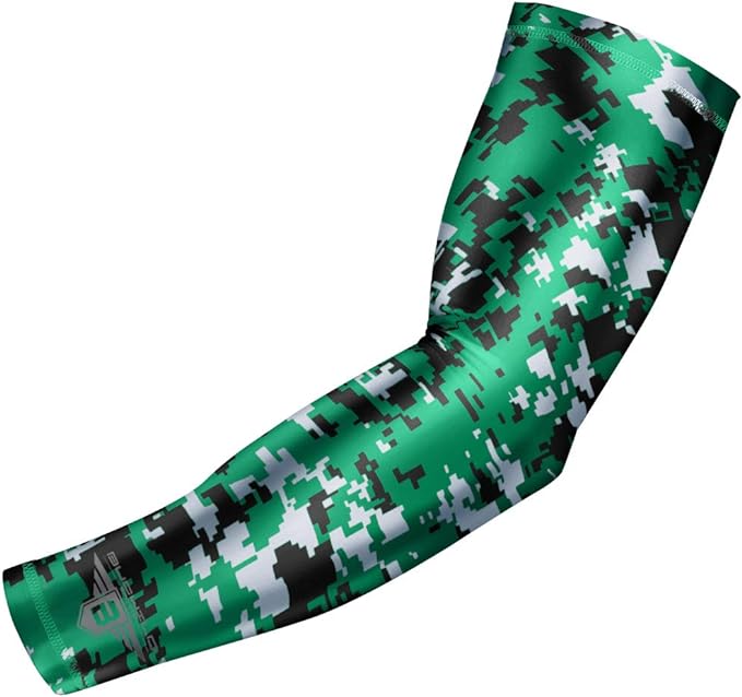 Bucwild Sports Compression Arm Sleeve - Youth & Adult Sizes - Baseball Football Basketball Sports (1 Arm Sleeve)