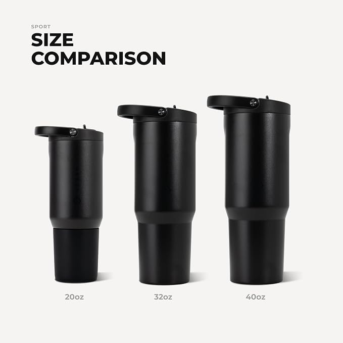 HydroJug Sport 32 oz Insulated Stainless Steel Water Bottle, Black