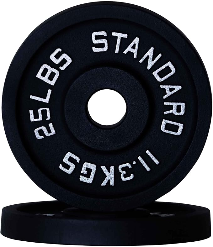 Weight Plate Pairs and Sets from Barbell Standard | Powder Coated & Extremely Durable | Fits 2" Olympic Barbells | 2% Tolerance Guarantee