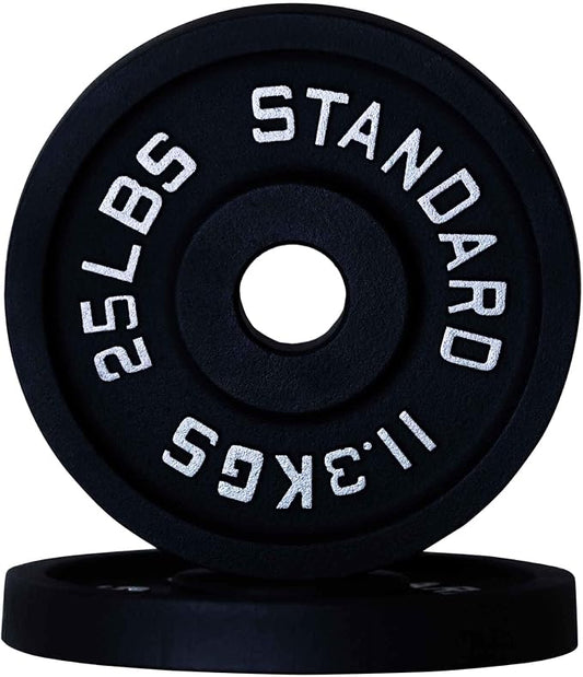 Weight Plate Pairs and Sets from Barbell Standard | Powder Coated & Extremely Durable | Fits 2" Olympic Barbells | 2% Tolerance Guarantee
