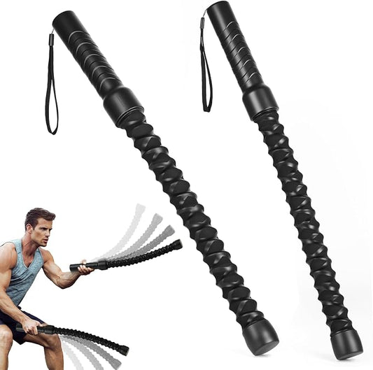 2PCS Weighted Ropeless Battle Rope, Professional Portable Durable Exercise Rope Cordless for HIIT Workouts, Cardio & Muscle Training, Low-Impact Cardio Training, Home Gym Equipment