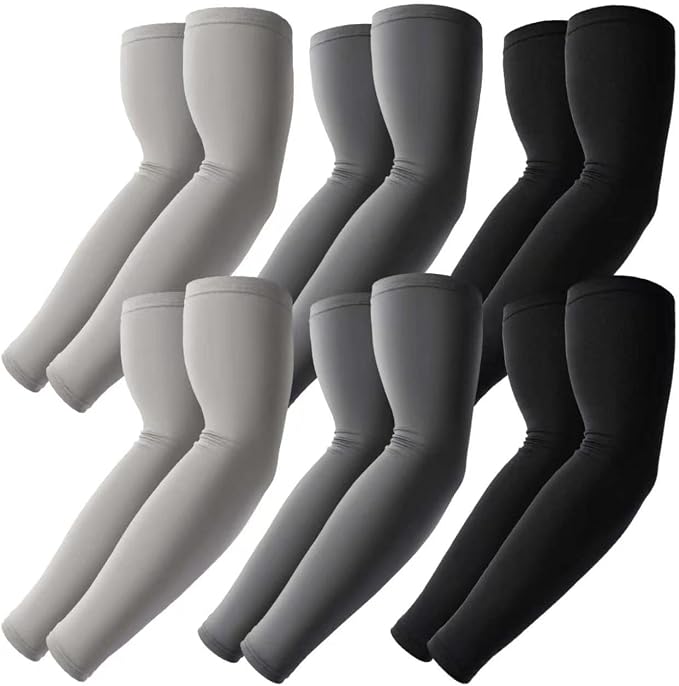 BHYTAKI Cooling Compression Arm Sleeves for Men Women,UPF50 UV Sun Protection Sleeves for Work Sport Tattoo Cover Up