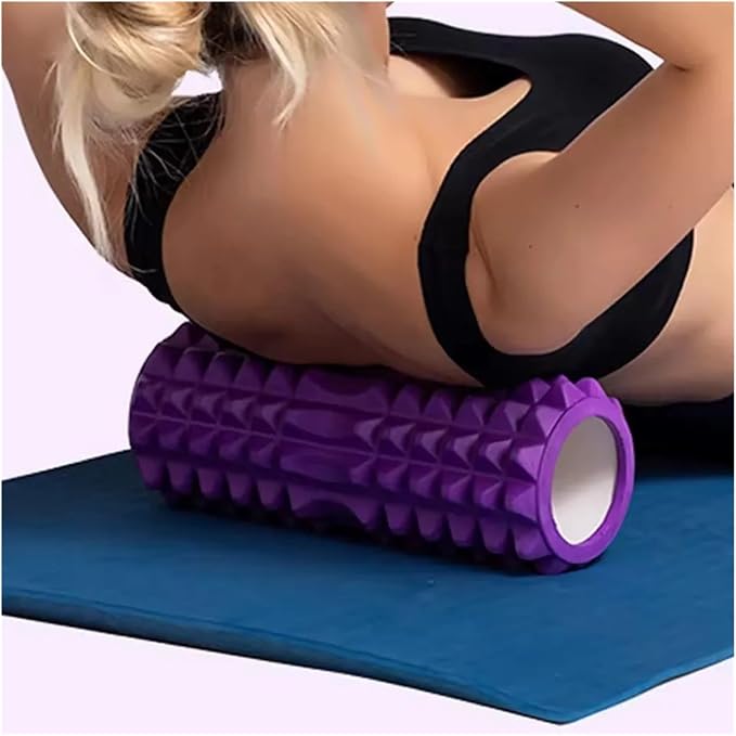 High Density Foam Roller for Muscle Massage - Pain Relief for Back, Legs, and Arms(Black)