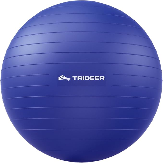Trideer Yoga Ball for Exercise, Pilates, Core & Balance Training, Stability Ball for Pregnancy & Birthing Prep, Physical Therapy, Daily Stretching, Office Chair for Active Sitting, Quick Pump Included