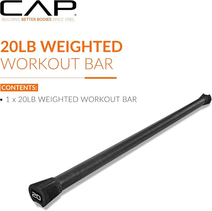 CAP Barbell Weighted Workout Bar | 5-20 lb | Multiple Options