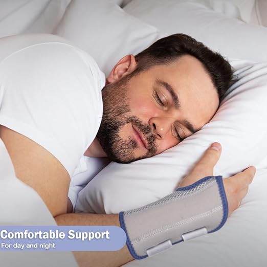 Wrist Brace for Carpal Tunnel Relief, Adjustable Wrist Support Splint Hand Brace for Men Women, Wrist Stabilizer Night Support for Pain Relief,Tendinitis,Arthritis(Left Hand, S/M)