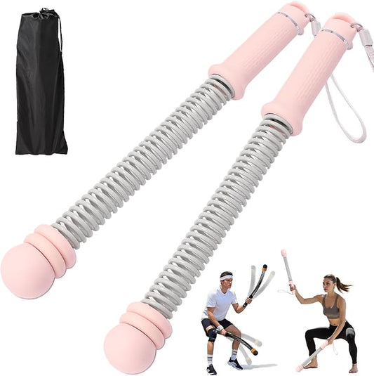 Ropeless Battle Ropes for Home Gym-PortableCordless Training Rope Fitness Equipment for Men & Women,Weighted WorkoutRopes for HIIT,Versatile Exercise Equipment for Home and Travel Exercise (Pink)