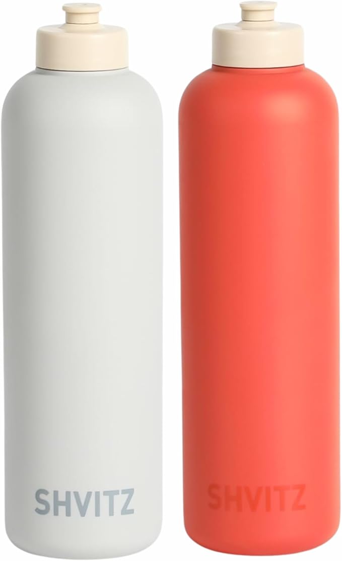 Sports Water Bottle - Soft-Touch Squeezable Body with One-Hand Spout- Lightweight, No Spill Water Bottle, for Gym, Cardio & Outdoor Sports - BPA Free - Water Bottle for Active Lifestyle - 24oz
