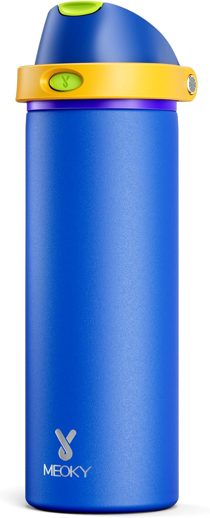 Meoky 24 oz Insulated Water Bottle for Men Stainless Steel Water Bottle with 2-in-1 Straw and Spout Lid - Leak Proof, Cold for 24 Hours, Fits in Car Cup Holder, BPA-Free for Sports Travel, Sapphire