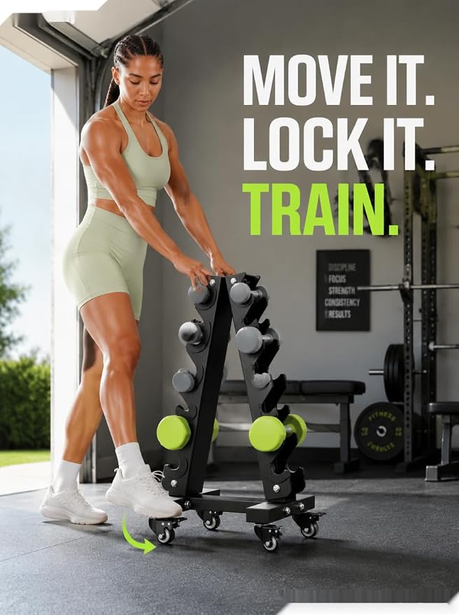 YOLEO Dumbbell Rack Stand Only, 1100LBS Heavy Duty Weight Rack for Home Gym, Adjustable 3-Tier Weight Storage Rack for Dumbbells, Barbells, Kettlebells & Weight Plates, Compact Workout Equipment Organizer