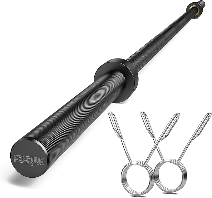 FEIERDUN 7FT Olympic Barbell Bar 1900LBS, Alloy Steel Barbell Weight Bar for Strength Training & Weightlifting, 2-Inch Olympic Bar with Center Knurling for Home Gym Powerlifting