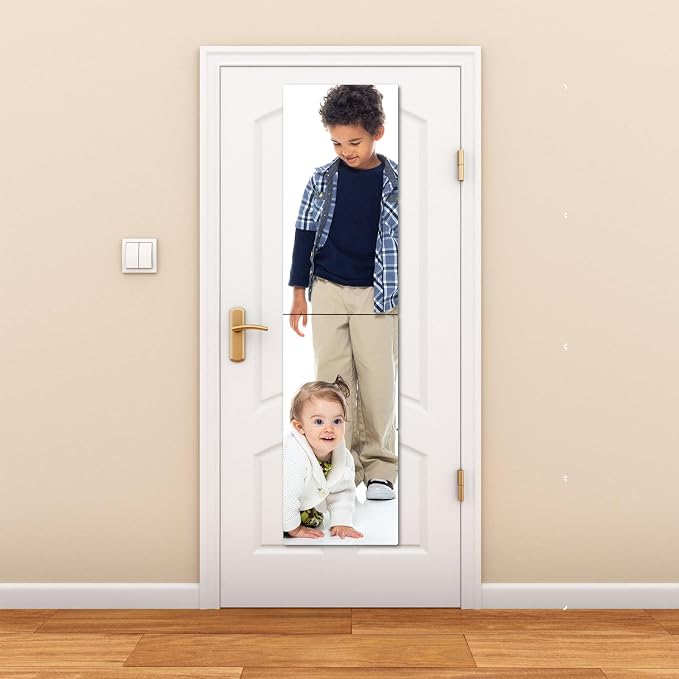 Unbreakable Full Length Wall Mirror,The Door Mirror,2 Pack 24"x14",Acrylic Mirror Kids,Shatterproof Plexiglass Long Mirrors for Bedroom Closet,Children Non Glass Stick on Mirrors