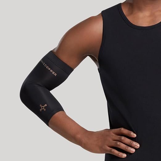 Tommie Copper Infrared Compression Elbow Sleeve, Warming Elbow Support & Stability, Black, Large
